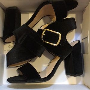 Qupid black velvet heels, never worn.